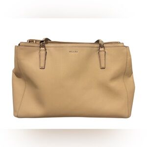Coach Beige Carryall Leather Bag